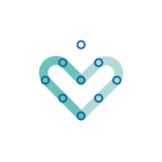 A teal Foothold heart icon set in a blue diamond grid, representing our support for engineers and their families facing crisis.