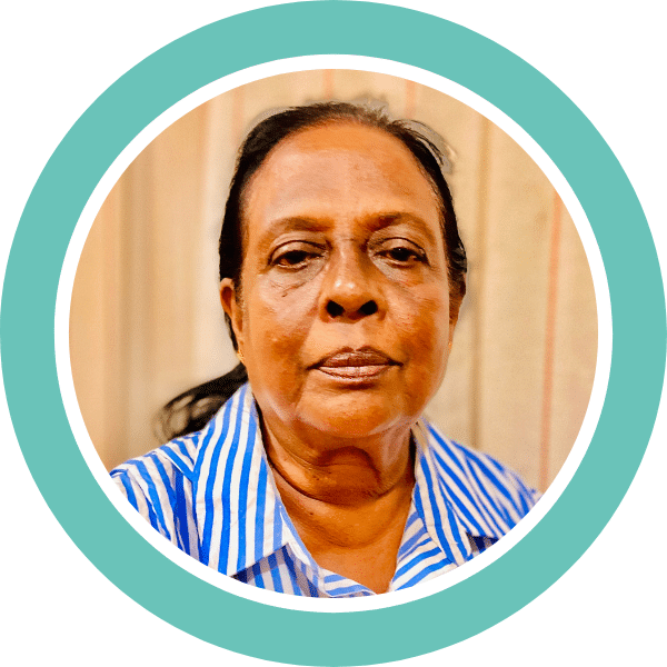 Sarojini Branded A photo of Foothold community member Sarojini