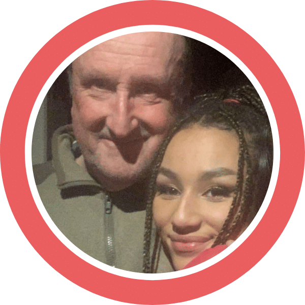 Branded Photo Assets (600 × 600 Px) 2024 03 21T012543.711 A photo of engineer John with his daughter Fabienne. Both are looking at the camera and smiling.