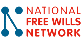 National Free Wills Network logo - blue dot icon with line linking them in the shape of an N - red text