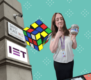 IET members completed fun challenges at the Foothold stall at a recent event.