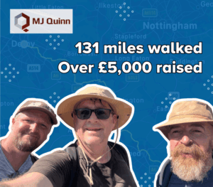 131 miles walked, over £5,000 raised.