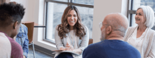 Peer support group meeting