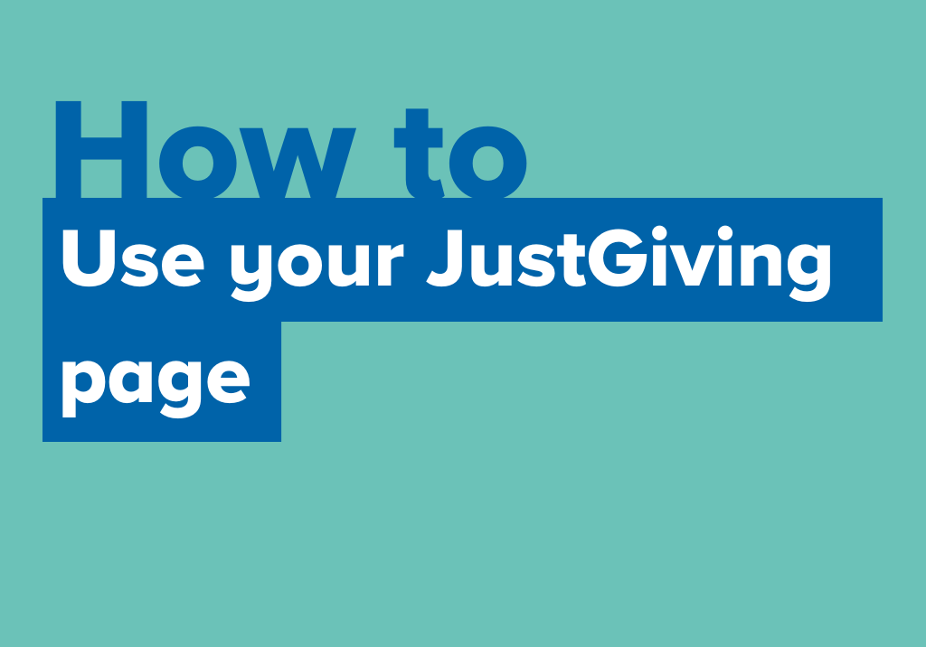 How to use your justgiving page